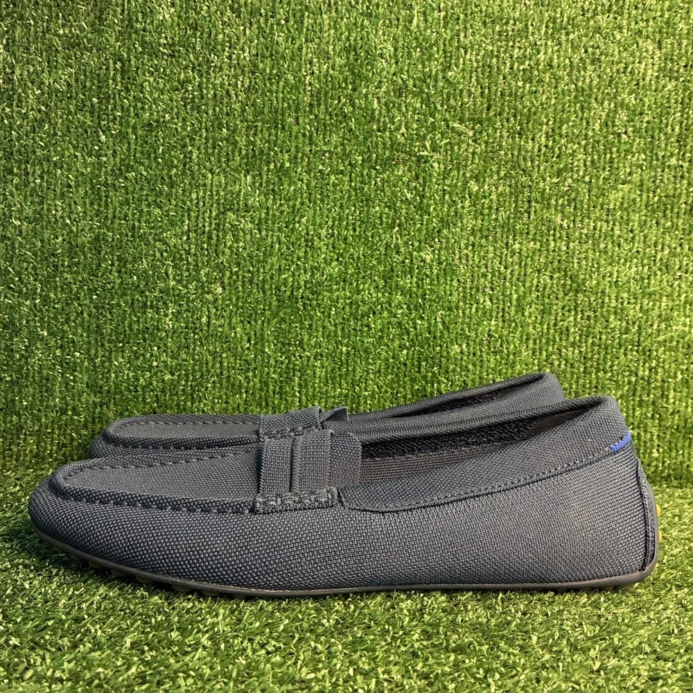 Rothys The Driving Loafer Knit Sustainable Casual Slip On Navy Blue Mens Size 12